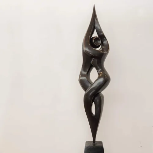 Bronze Figurative Sculpture – Entwined by Michael Vaynman, 150x26x26cm | ARTpark Australia