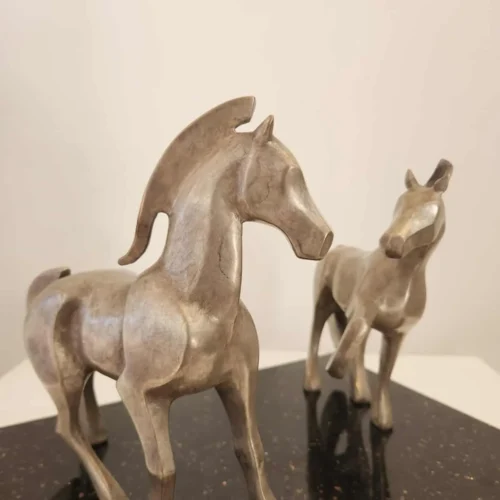 Bronze Horse Sculpture – First Meeting by Michael Vaynman, 25x35x25cm | ARTpark Australia