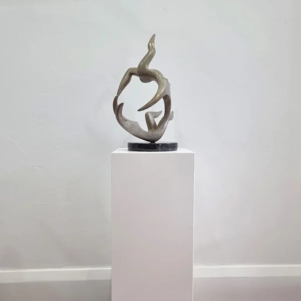 Bronze Figurative Sculpture – Topsy Turvy by Michael Vaynman, 38x38x49cm | ARTpark Australia