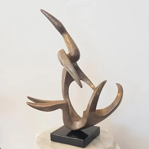 Bronze Figurative Sculpture – Topsy Turvy by Michael Vaynman, 38x38x49cm | ARTpark Australia