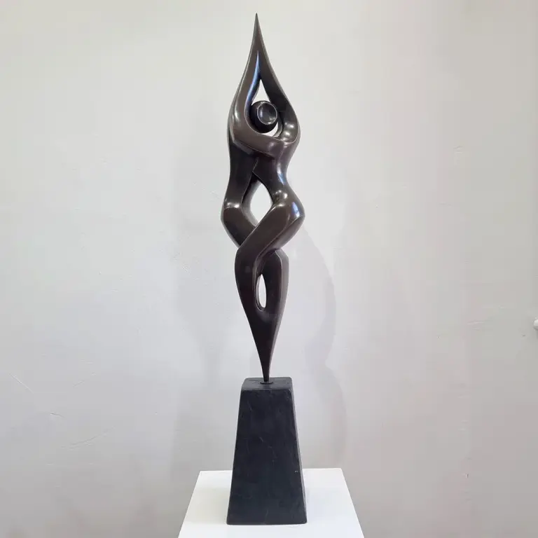 Bronze Figurative Sculpture – Entwined by Michael Vaynman, 150x26x26cm - view 3