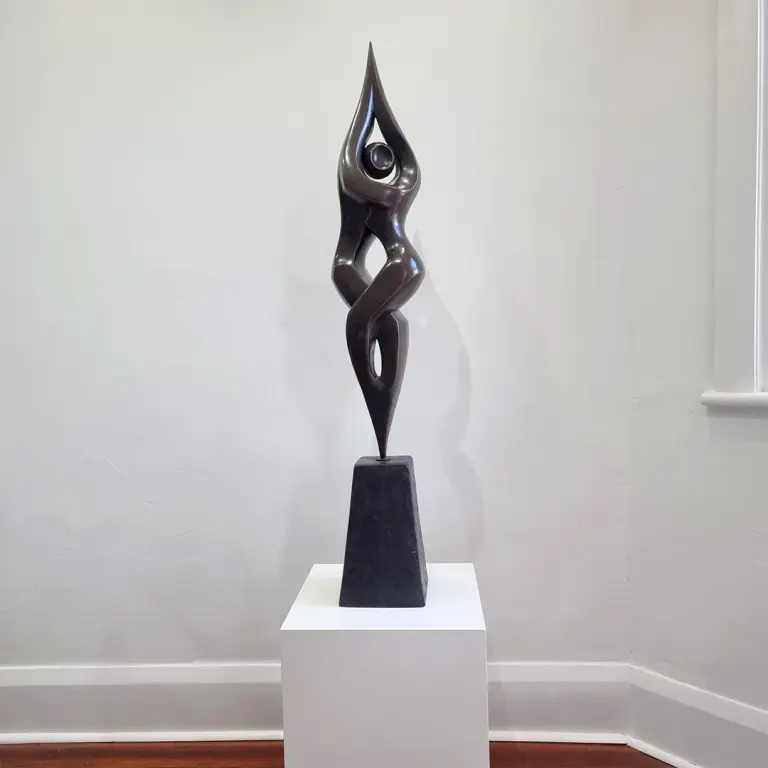 Bronze Figurative Sculpture – Entwined by Michael Vaynman, 150x26x26cm - view 8