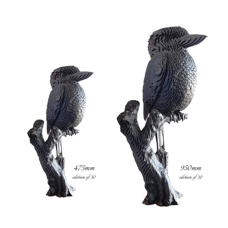 Kookaburra’s Rest by Jan Gomez - Corten steel garden sculpture, 100cm - view 10
