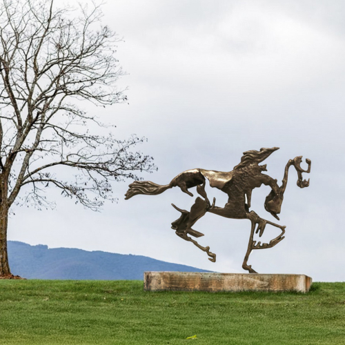 Bronze Horse Sculpture – Spirit by Helena Lillywhite, 240x330cm | ARTpark Australia