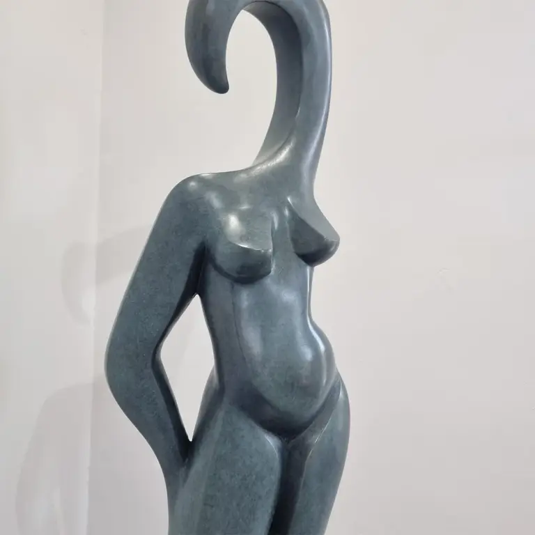 Bronze Figurative Sculpture – Modern Venus by Michael Vaynman, 160x30x26cm - view 8