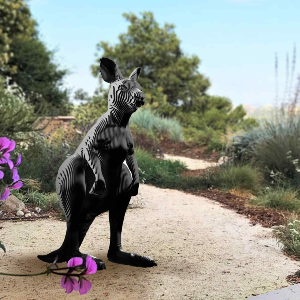 Corten Steel Kangaroo Sculpture – Roo by Jan Gomez, 100cm | ARTpark Australia