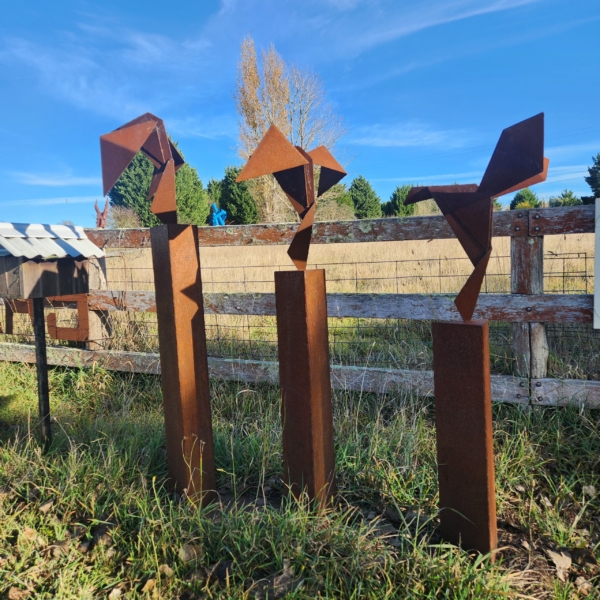 Corten Steel Bird Sculpture – Taking Flight by Tobias Bennett, 1.6m | ARTpark Australia