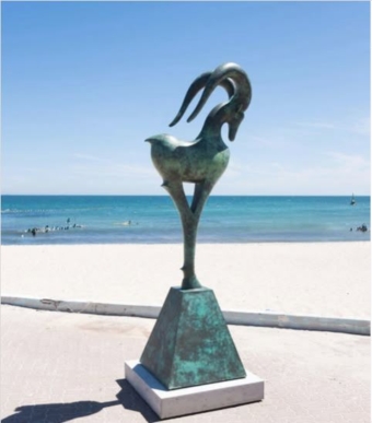 Bronze Ram Sculpture – Fortitude by Yuko Takahashi, 265cm | ARTpark Australia