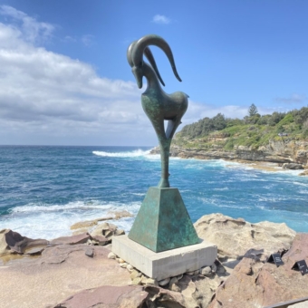 Bronze Ram Sculpture – Fortitude by Yuko Takahashi, 265cm | ARTpark Australia
