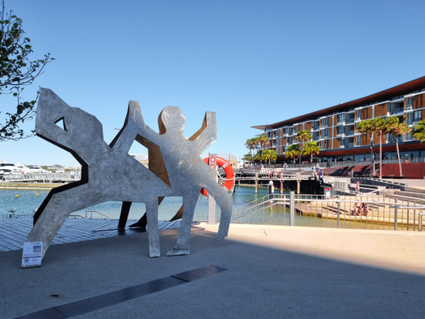 Stainless Steel Landmark Sculpture – Les Danseuses by Charles Blackman, 210x144cm | ARTpark Australia