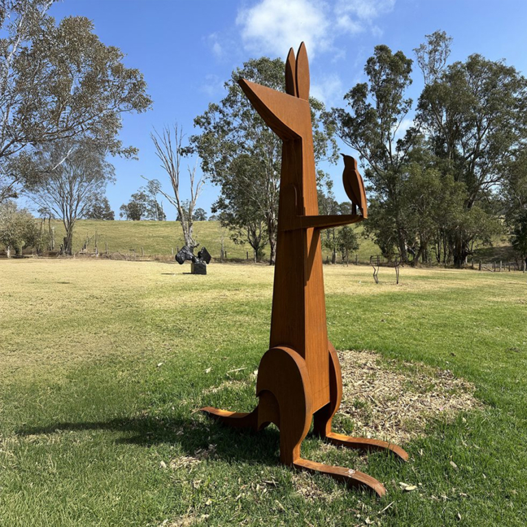 Roo Pack by Jimmy Rix - Corten steel garden sculpture - view 3