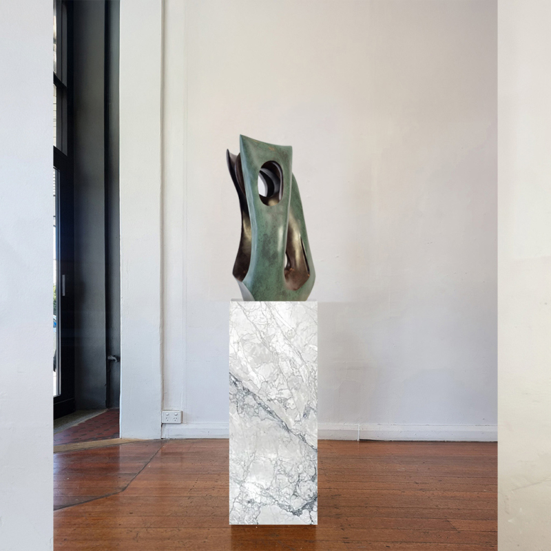 bronze abstract interior sculpture