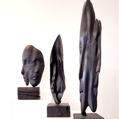 bronze interior sculpture, bookshelf sculpture,