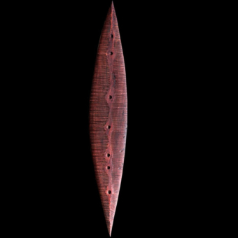 Timber Wall Sculpture – Akra by Lucas Guilbert, 252x60x7cm | ARTpark Australia