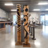 timber sculpture, totem sculpture