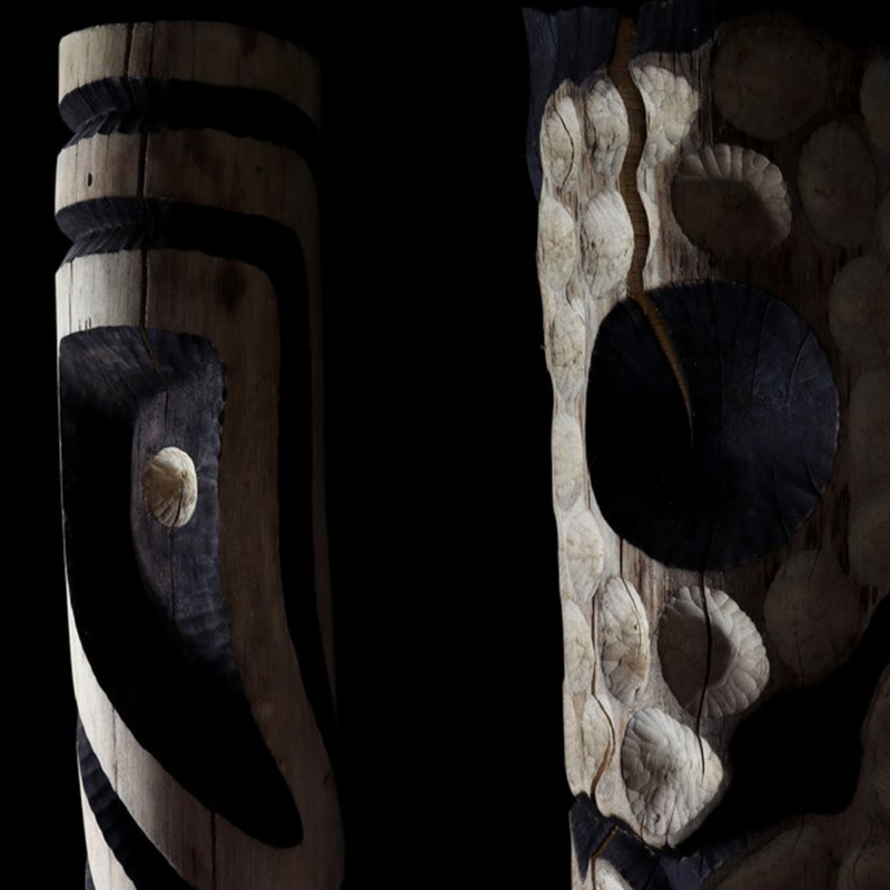 timber sculpture, totem sculpture