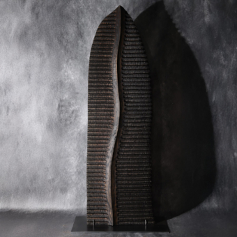 timber sculpture, totem sculpture, lucas guilbert sculpture