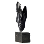 bronze interior sculpture, bookshelf sculpture,