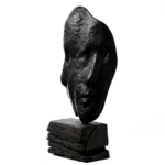 bronze interior sculpture, bookshelf sculpture,