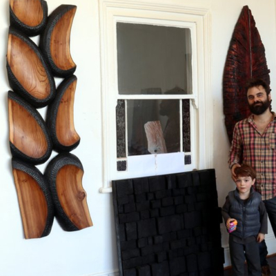 timber sculpture, wall sculpture