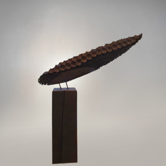 Timber Sculpture – Pod by Lucas Guilbert, 155x145x20cm | ARTpark Australia