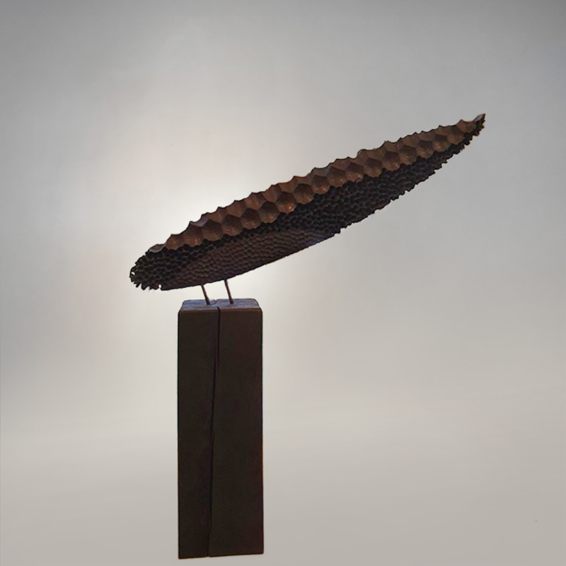 timber sculpture, totem sculpture, lucas guilbert sculpture