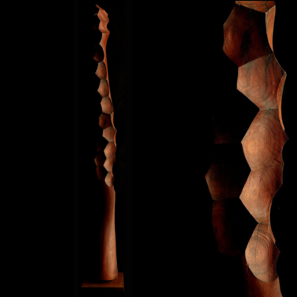 Timber Totem Sculpture – Re by Lucas Guilbert, 130x20x12cm | ARTpark Australia