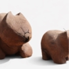 timber sculpture, wombat sculpture, playground sculpture, animal sculpture