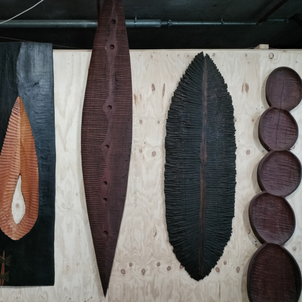 Timber Wall Sculpture – Akra by Lucas Guilbert, 252x60x7cm | ARTpark Australia