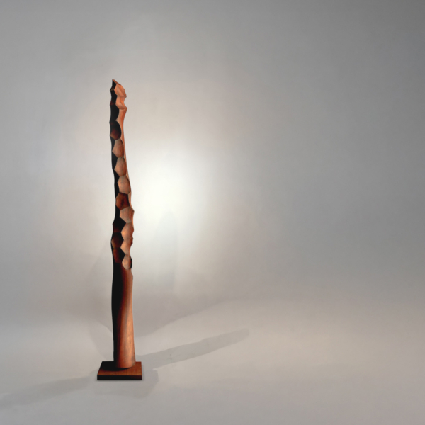 Timber Totem Sculpture – Re by Lucas Guilbert, 130x20x12cm | ARTpark Australia