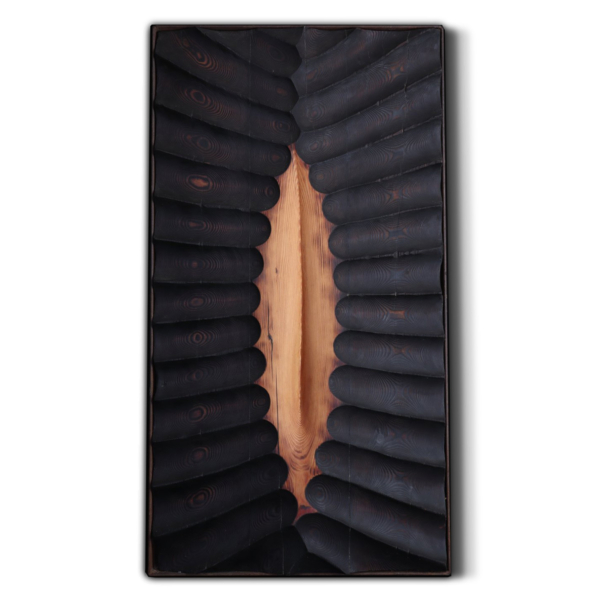 timber sculpture, wall sculpture