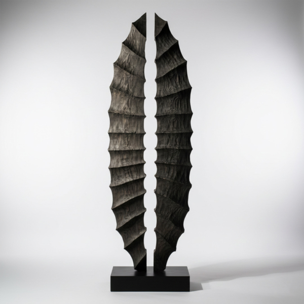 Timber Totem Sculpture – Sama by Lucas Guilbert, 205x60x26cm | ARTpark Australia