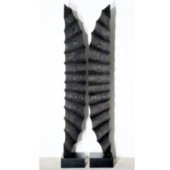 Timber Totem Sculpture – Sama by Lucas Guilbert, 205x60x26cm | ARTpark Australia