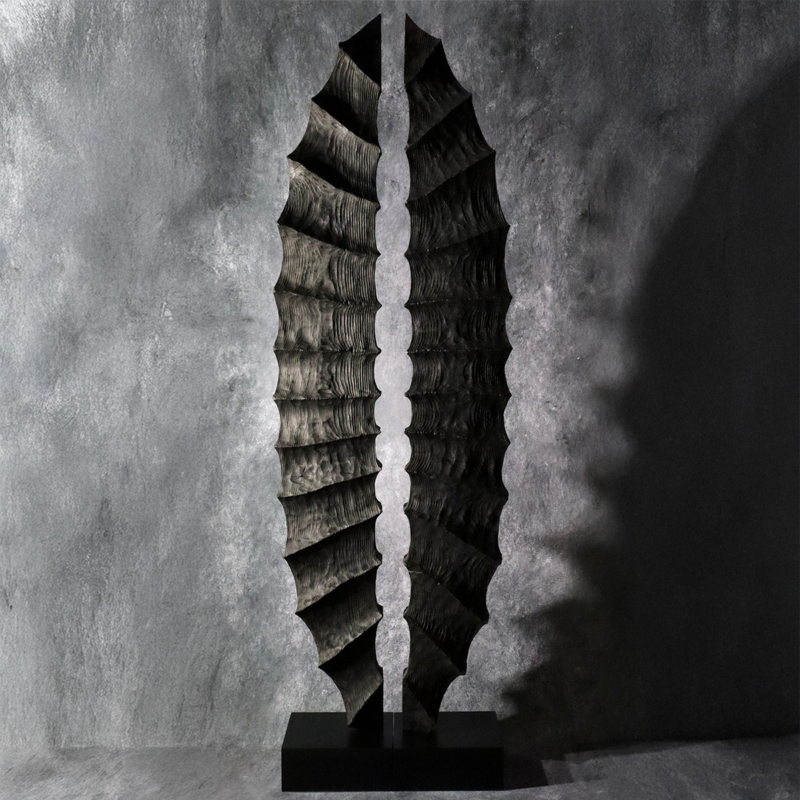 timber sculpture, totem sculpture, lucas guilbert sculpture