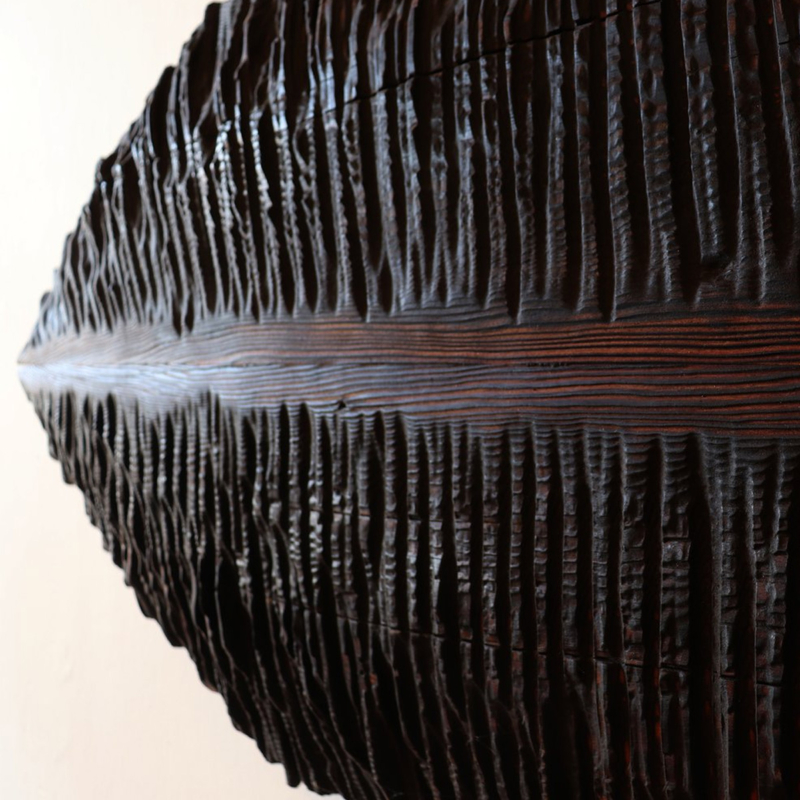 timber sculpture, totem sculpture, lucas guilbert sculpture