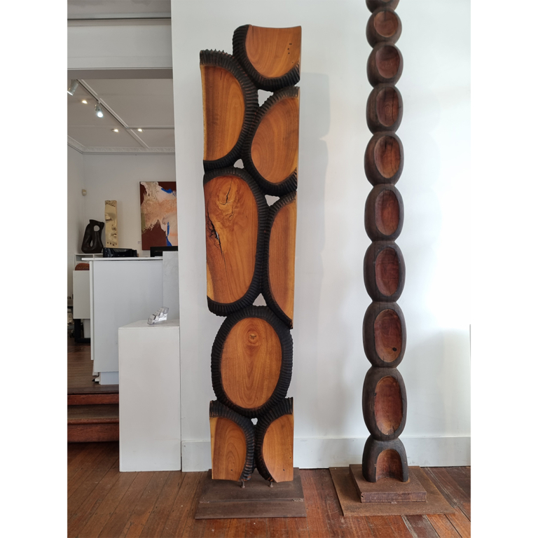 Meji by Lucas Guilbert - Timber sculpture, 2.3m
