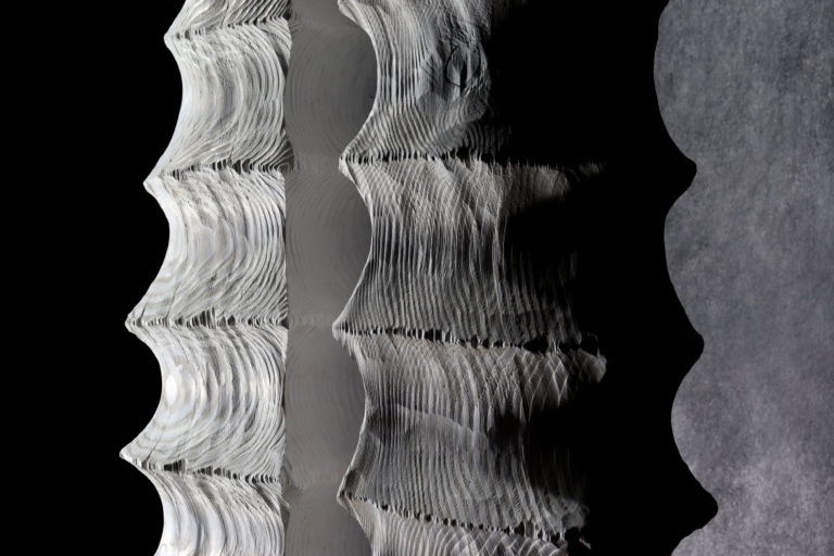 Timber Totem Sculpture – Bianco by Lucas Guilbert, 165x56x14cm - view 3