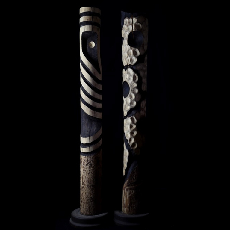 Timber Wall Sculpture – Cells II by Lucas Guilbert, 178x30x30cm - view 3