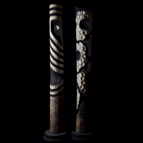 Timber Wall Sculpture – Cells II by Lucas Guilbert, 178x30x30cm | ARTpark Australia