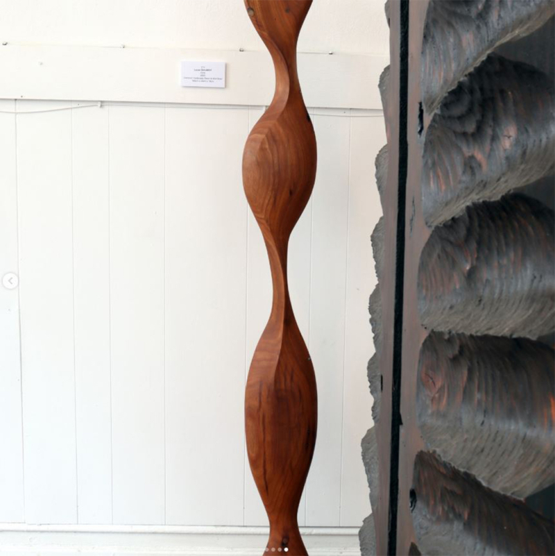 timber sculpture, totem sculpture, lucas guilbert sculpture