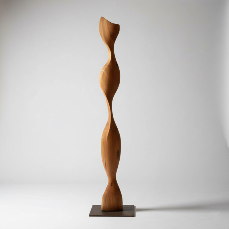 timber sculpture, totem sculpture, lucas guilbert sculpture