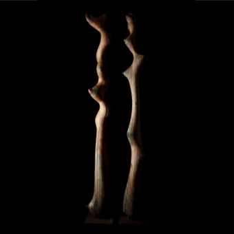 timber sculpture, totem sculpture, lucas guilbert sculpture