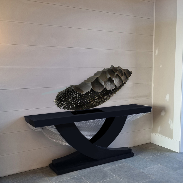 Timber Abstract Sculpture – Pod II by Lucas Guilbert, 55x30x15cm - view 2