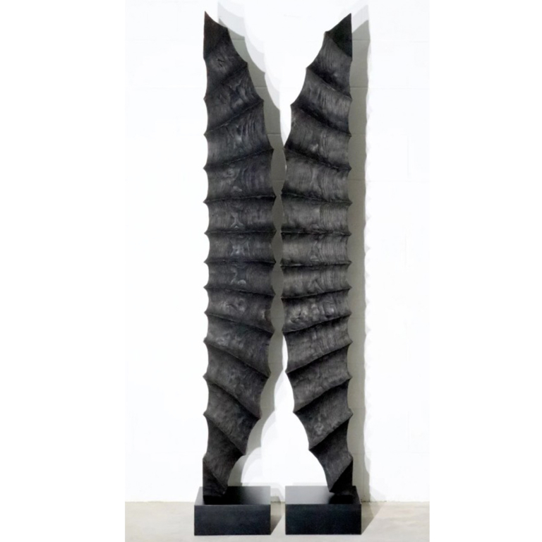 Timber Totem Sculpture – Sama by Lucas Guilbert, 205x60x26cm