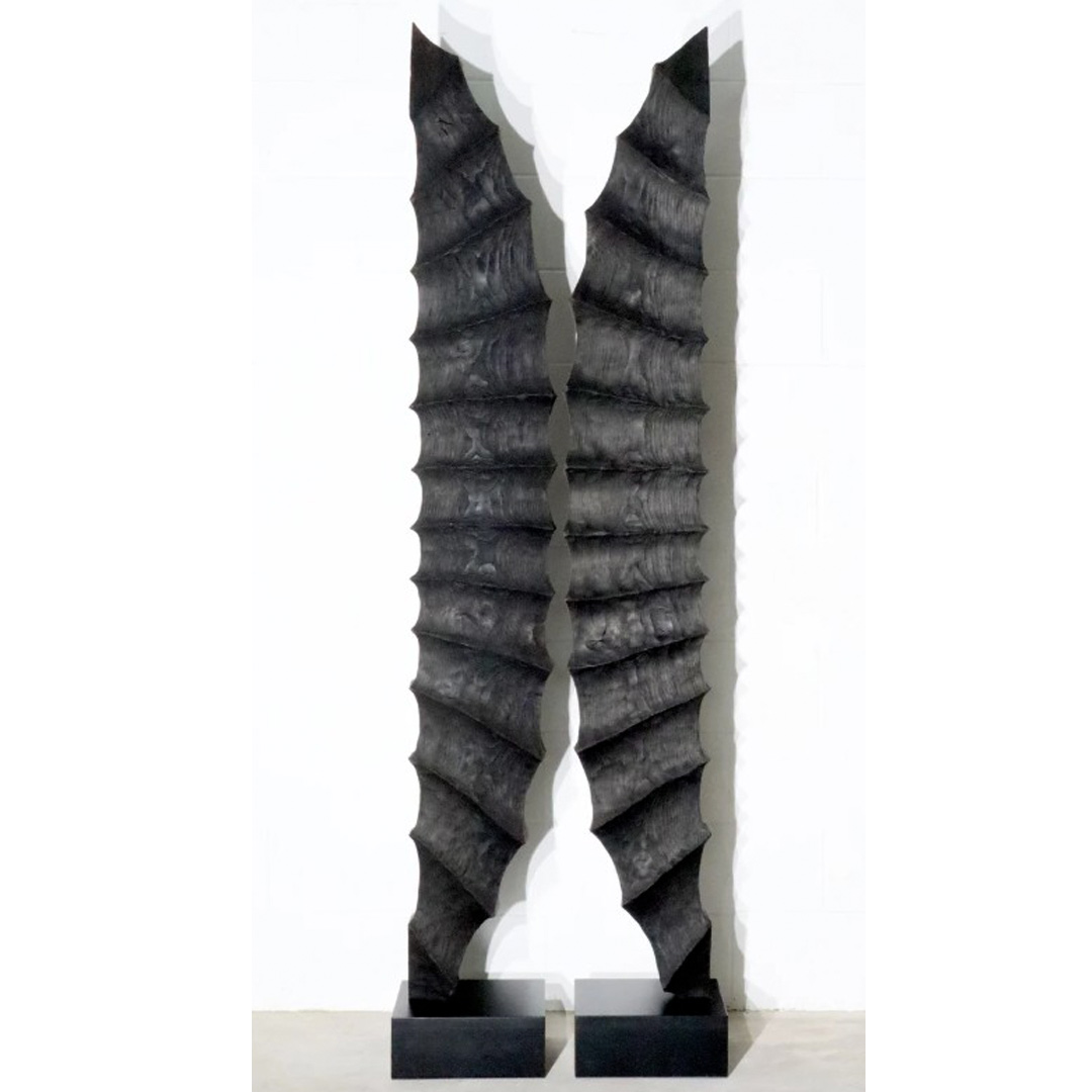 Timber Totem Sculpture – Sama by Lucas Guilbert, 205x60x26cm