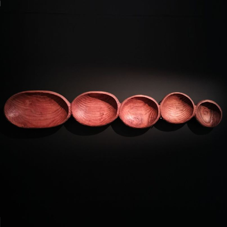 Tre Hermanas III by Lucas Guilbert - Timber abstract interior sculpture