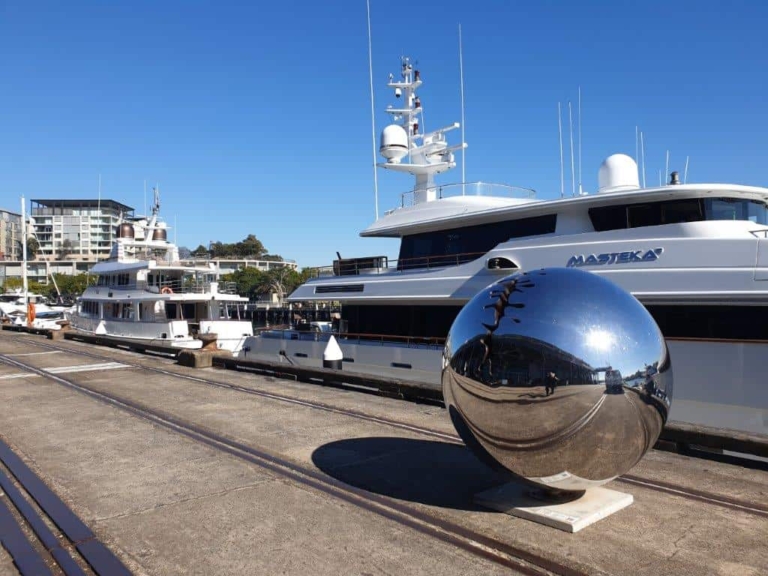 Nice Round Figure 1.2m by David McCracken - Stainless steel garden outdoor sculpture - view 5
