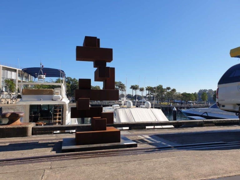 Once Upon A Time  In The West by Alex Scheibner - Corten steel landmark sculpture, 3m - view 2