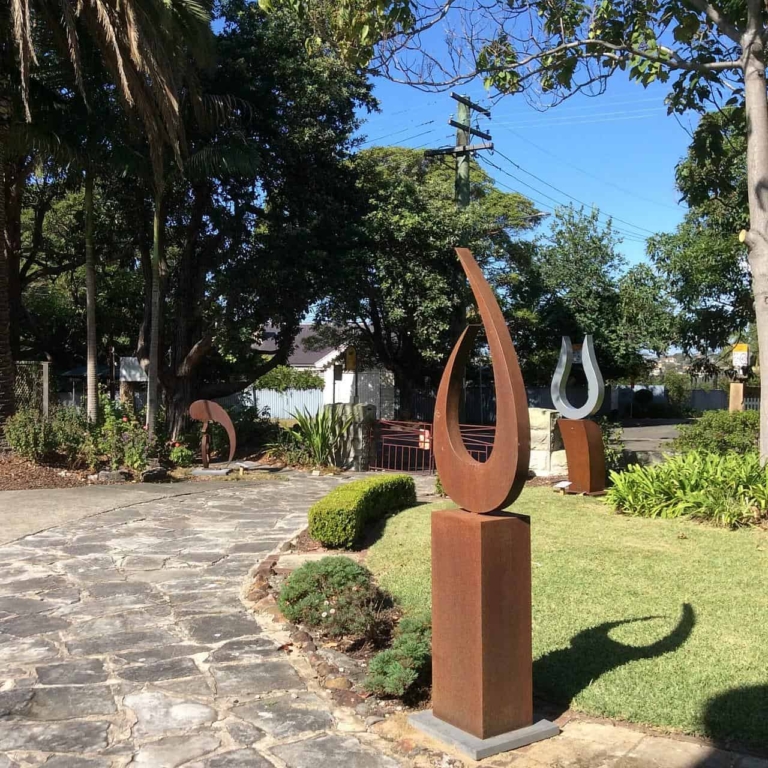Spirit by Andrew Kasper - Corten steel garden abstract sculpture, 2.3m - view 2